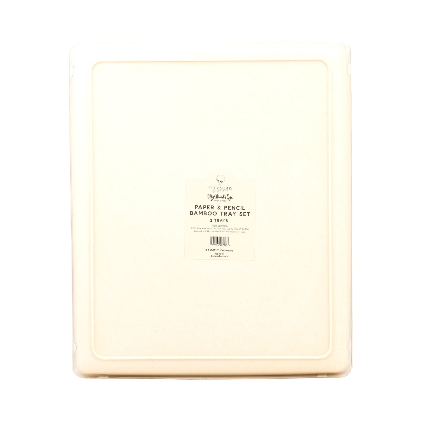 Occasions Paper and Pencil Bamboo Tray Set