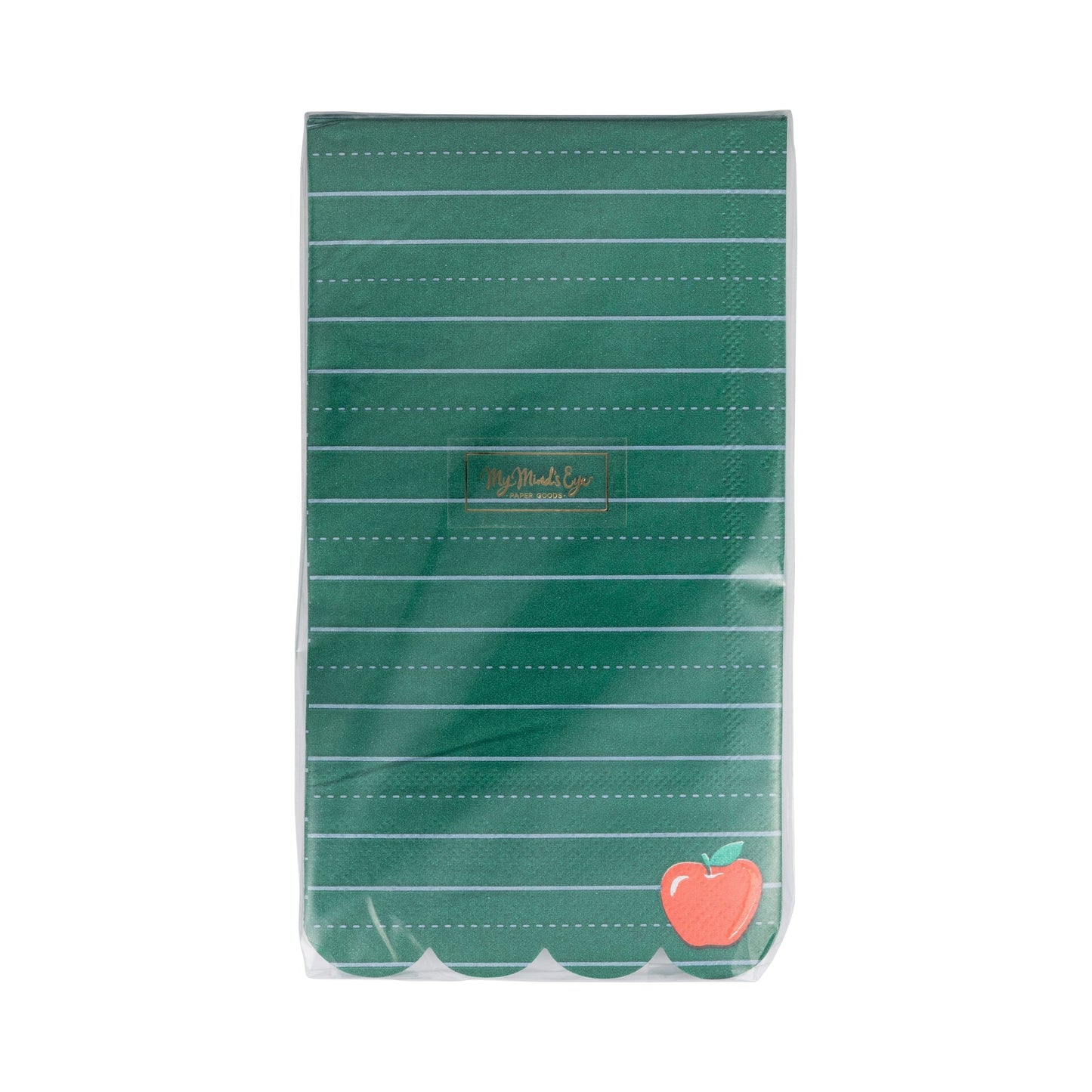 Green Ruled Paper Dinner Napkin - 24 count