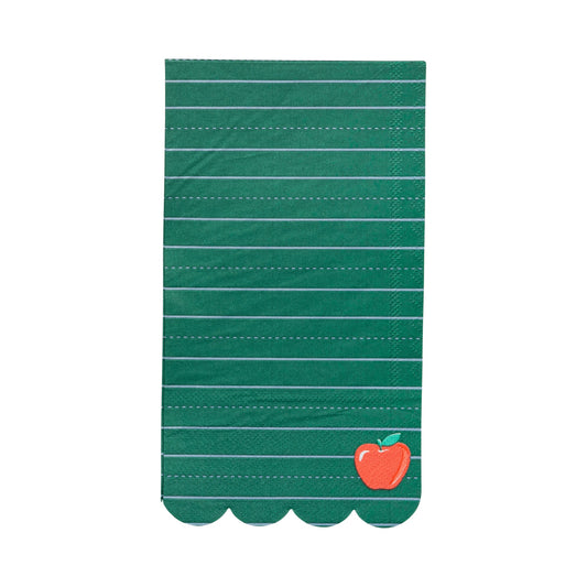 Green Ruled Paper Dinner Napkin - 24 count