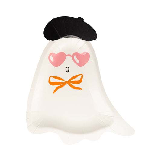 Boo La La Ghost Shaped Paper Plate