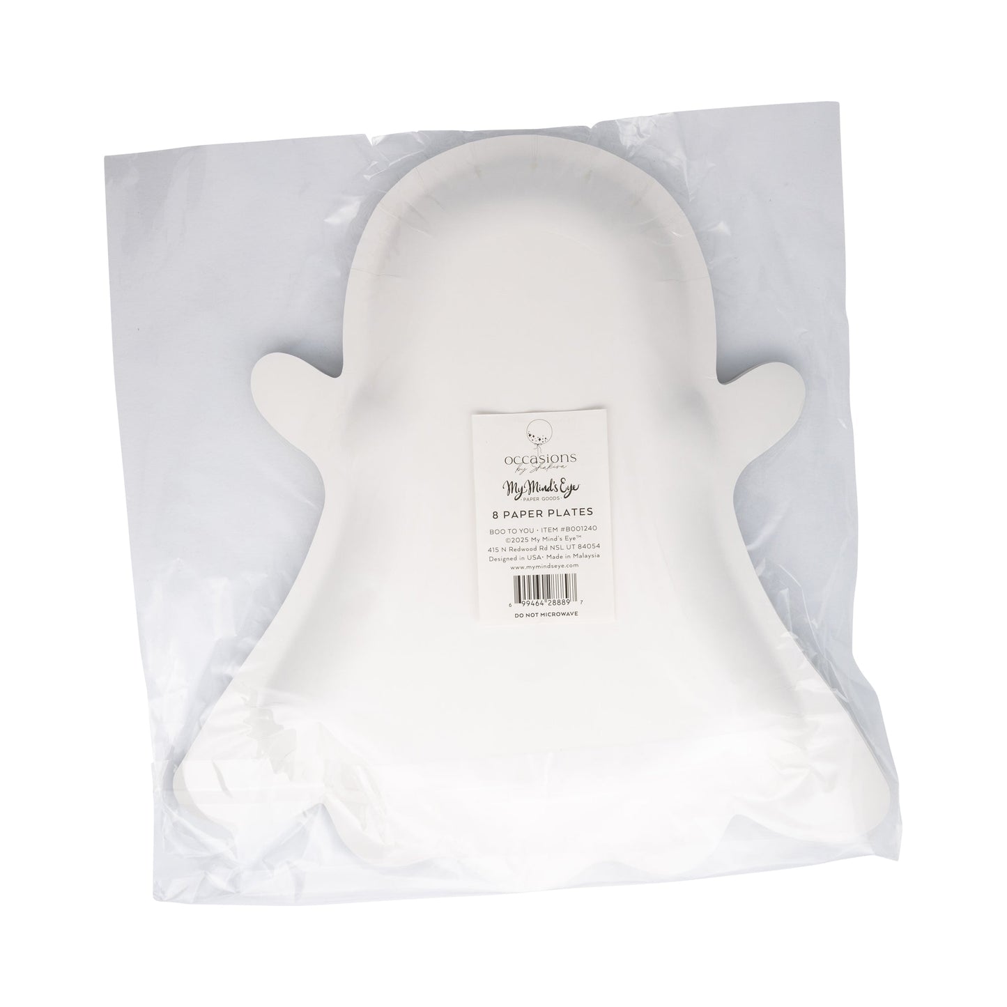 Occasions Boo Ghost Shaped Paper Plate