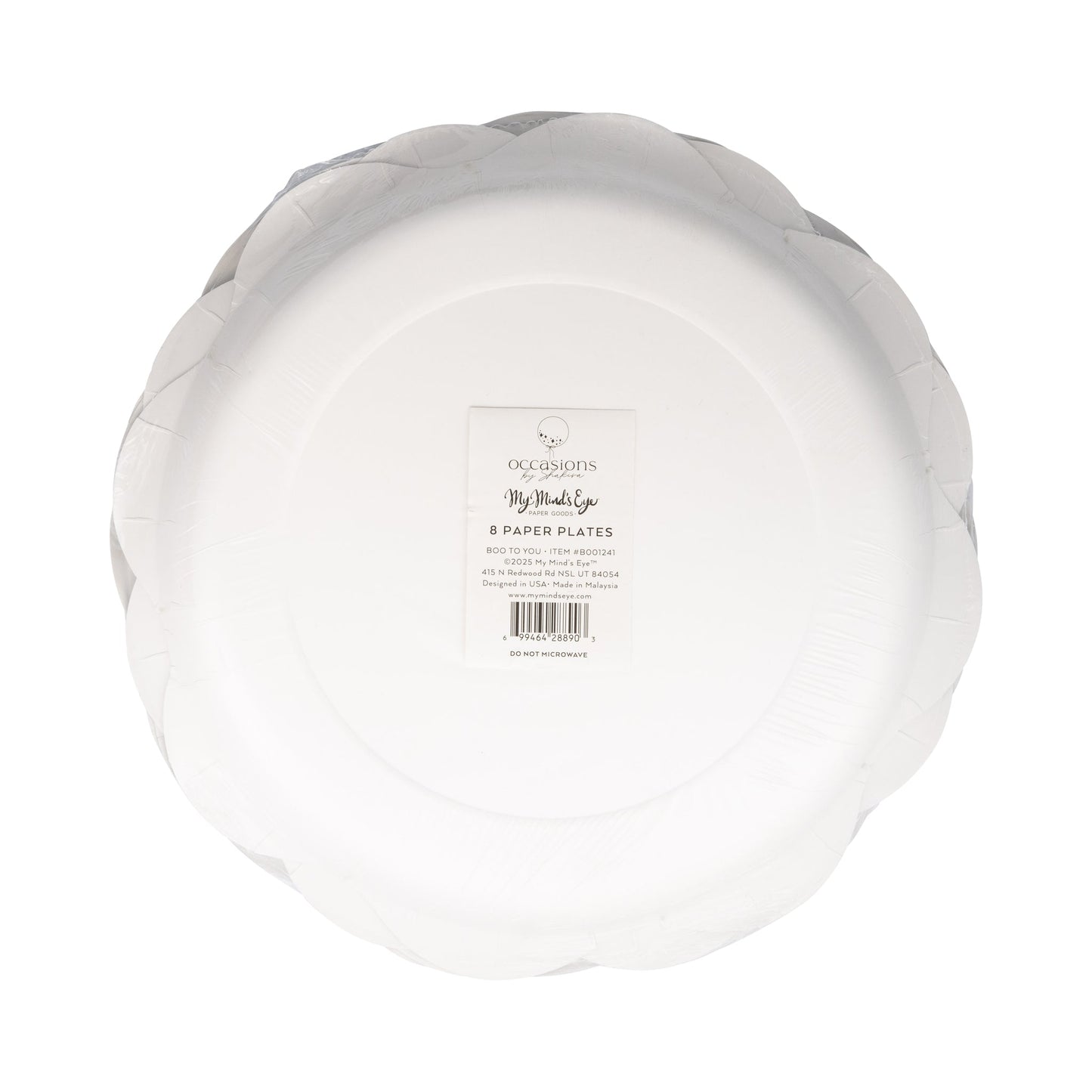 Occasions Boo Ghost Scatter 10" Paper Plate