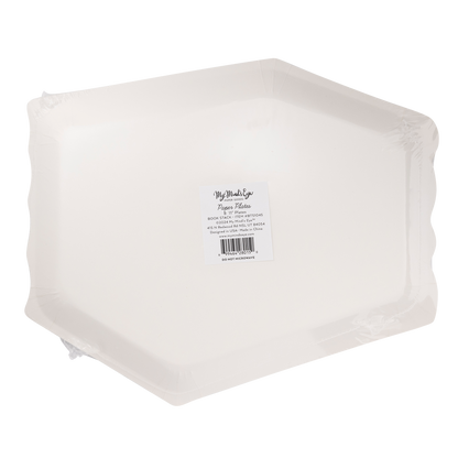 Stack of Books Paper Plate