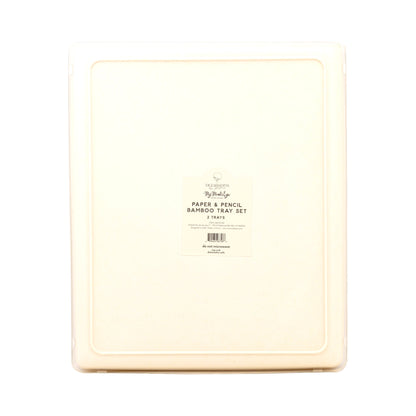 Occasions Paper and Pencil Bamboo Tray Set