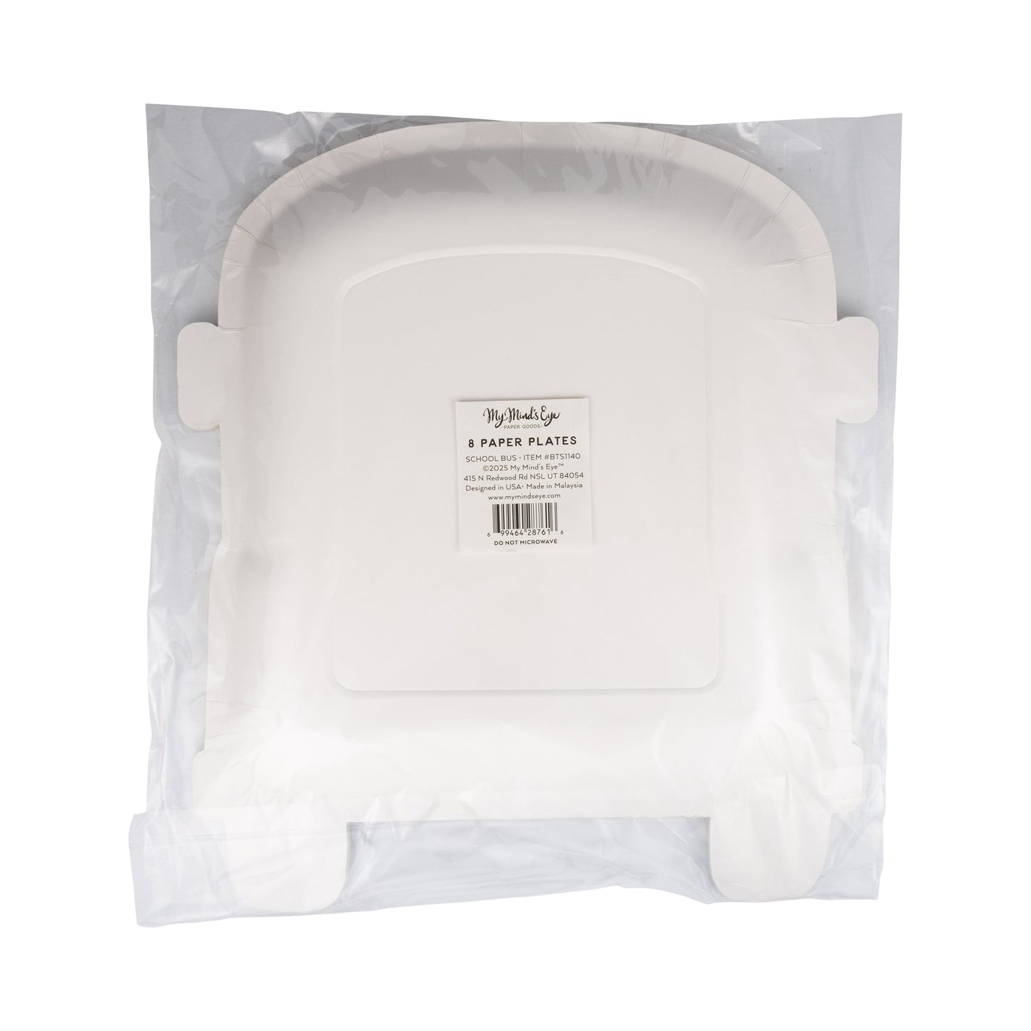 School Bus Shaped Paper Plate