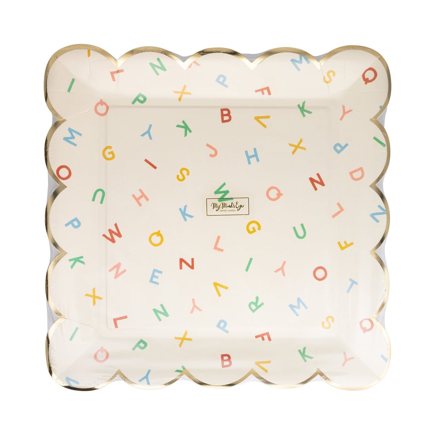 Scattered Alphabet Paper Plate
