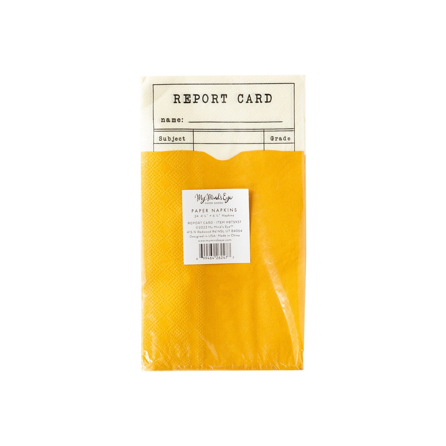 Back To School Report Card Dinner Napkin