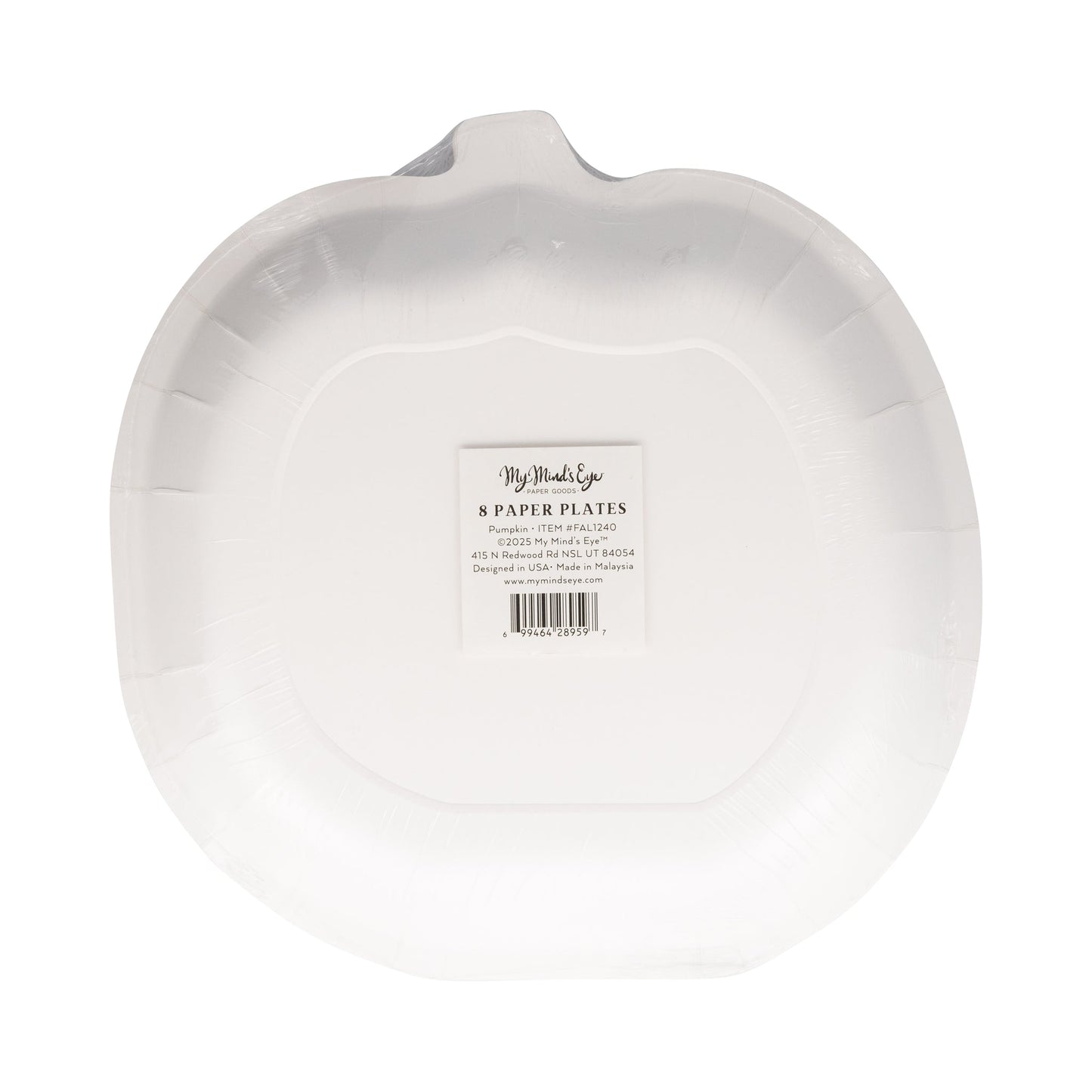 Falloween Pumpkin Shaped Paper Plate