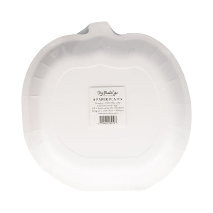 Falloween Pumpkin Shaped Paper Plate