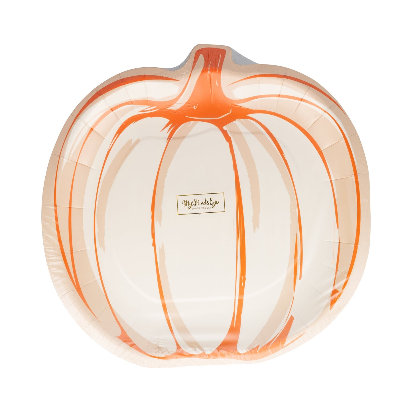 Falloween Pumpkin Shaped Paper Plate