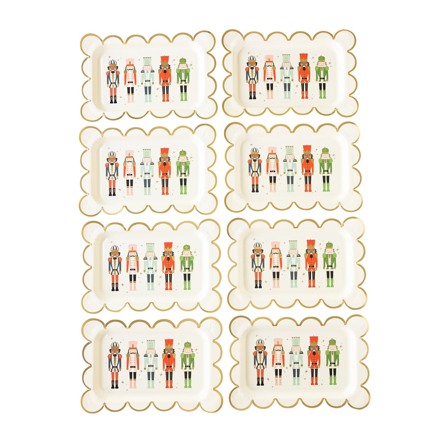 Nutcracker Scallop Paper Plate