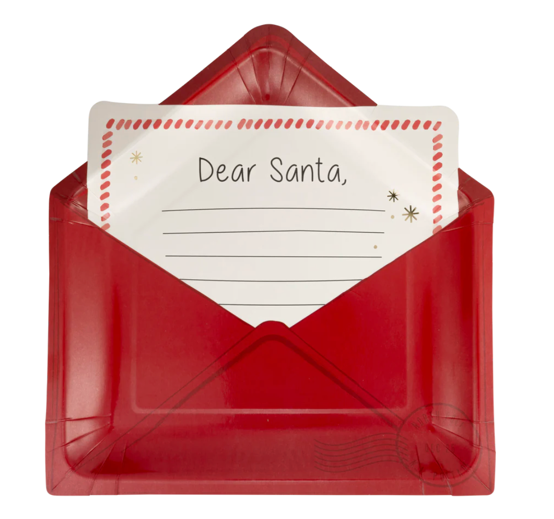 Letter to Santa Shaped Paper Plates