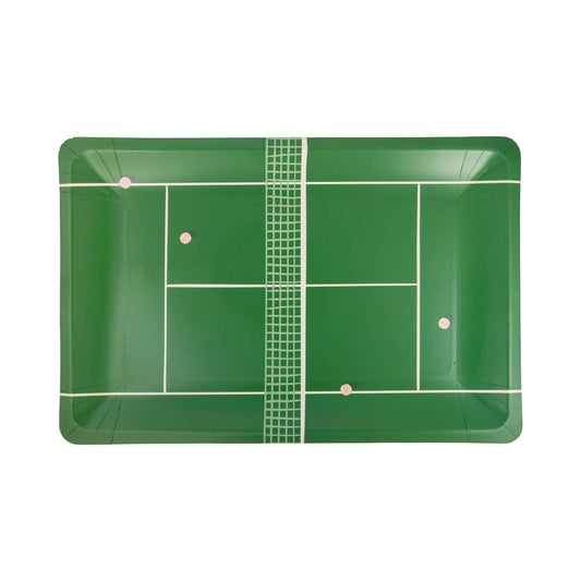 Tennis Court Paper Plate
